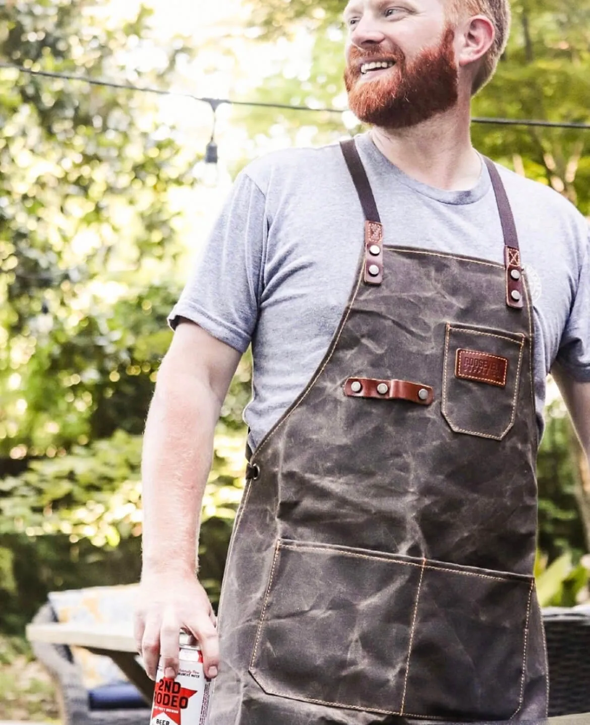 Waxed canvas apron