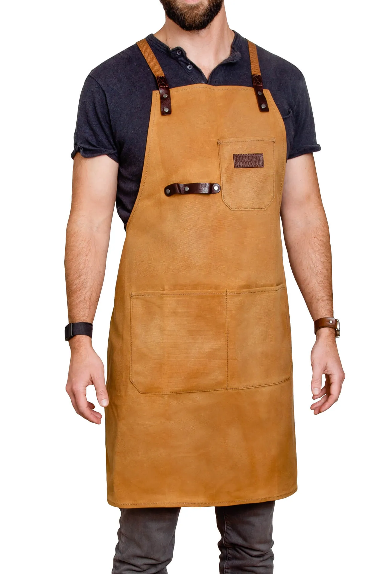 Waxed canvas apron