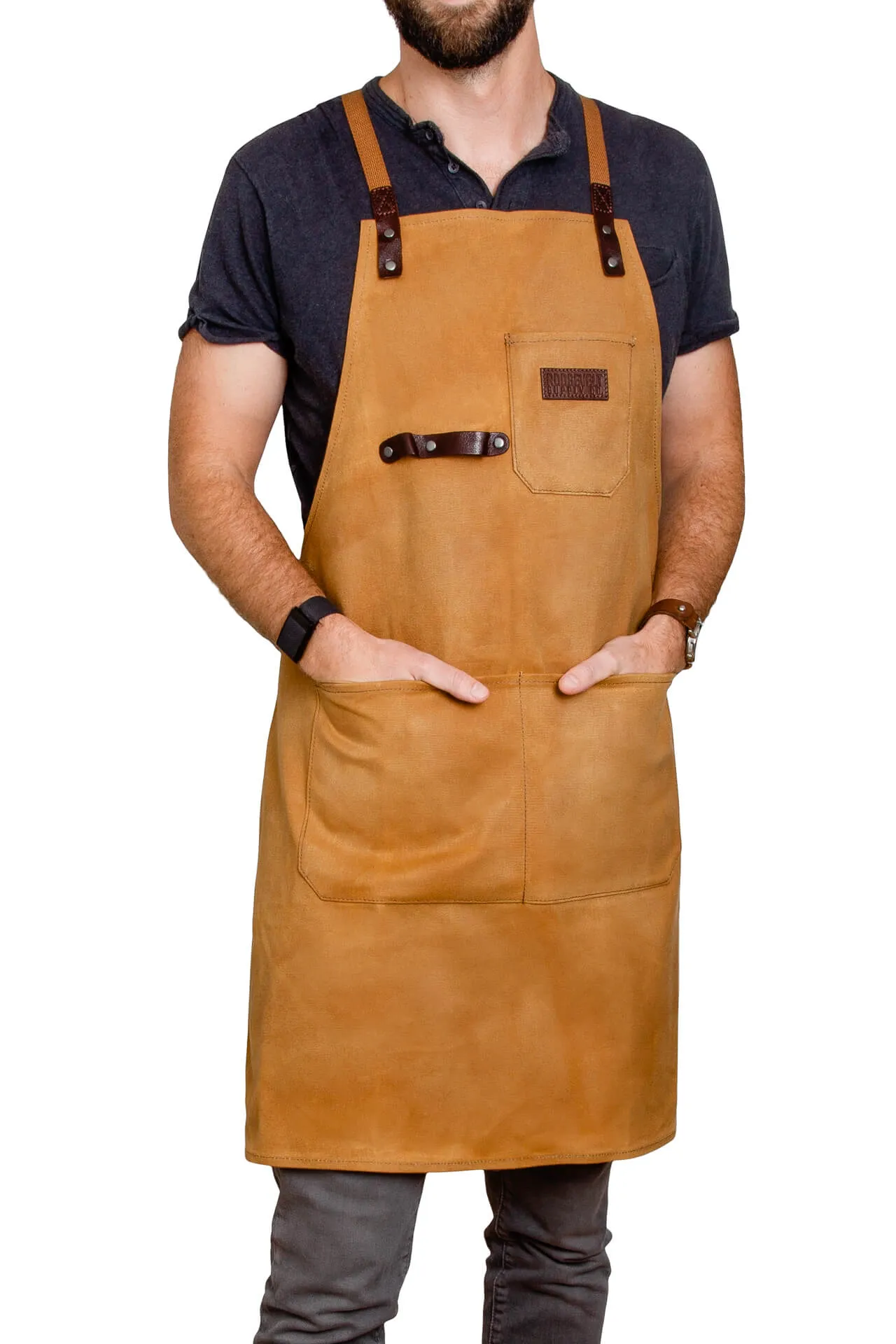 Waxed canvas apron