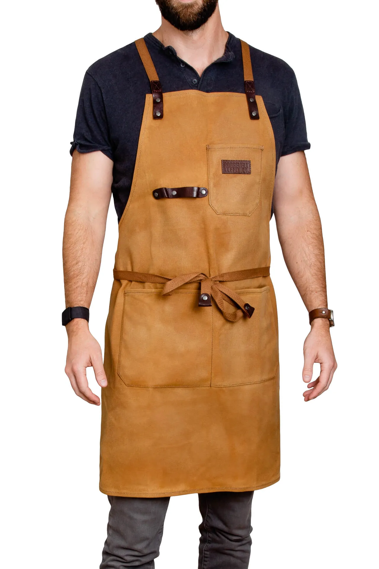 Waxed canvas apron