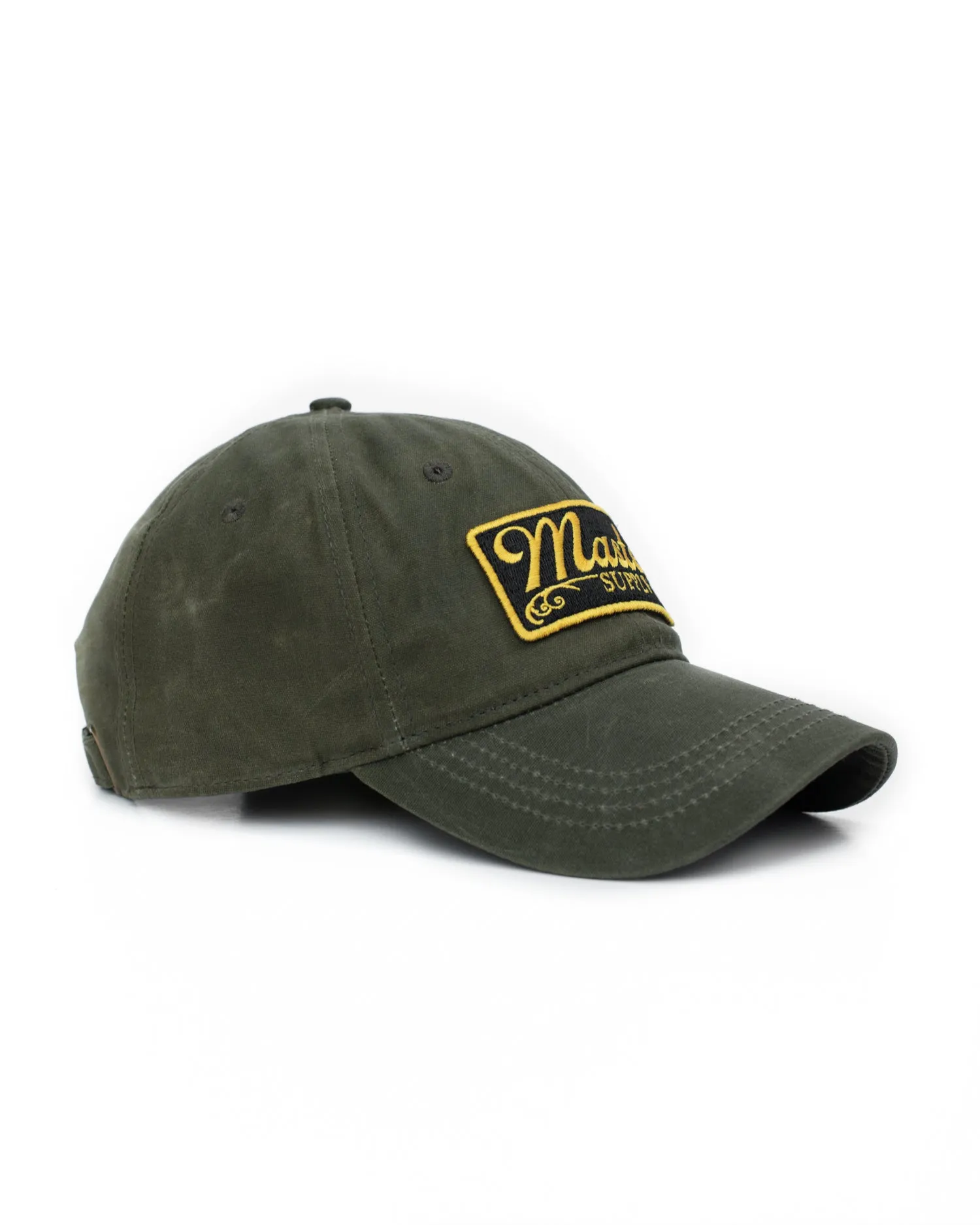Waxed Canvas Cap: Olive