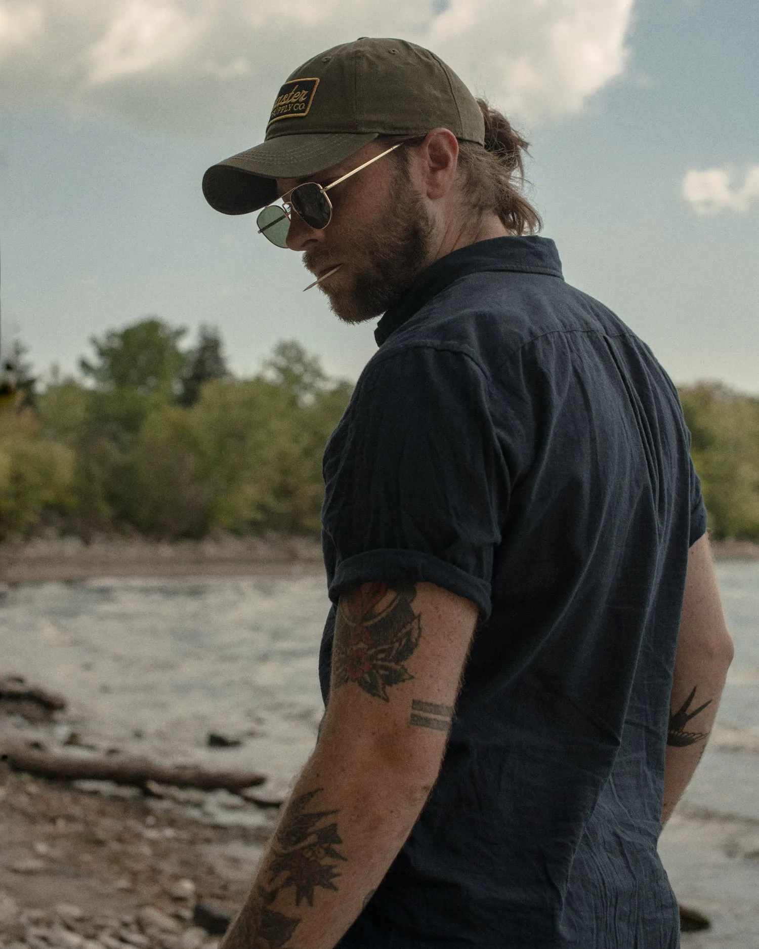 Waxed Canvas Cap: Olive