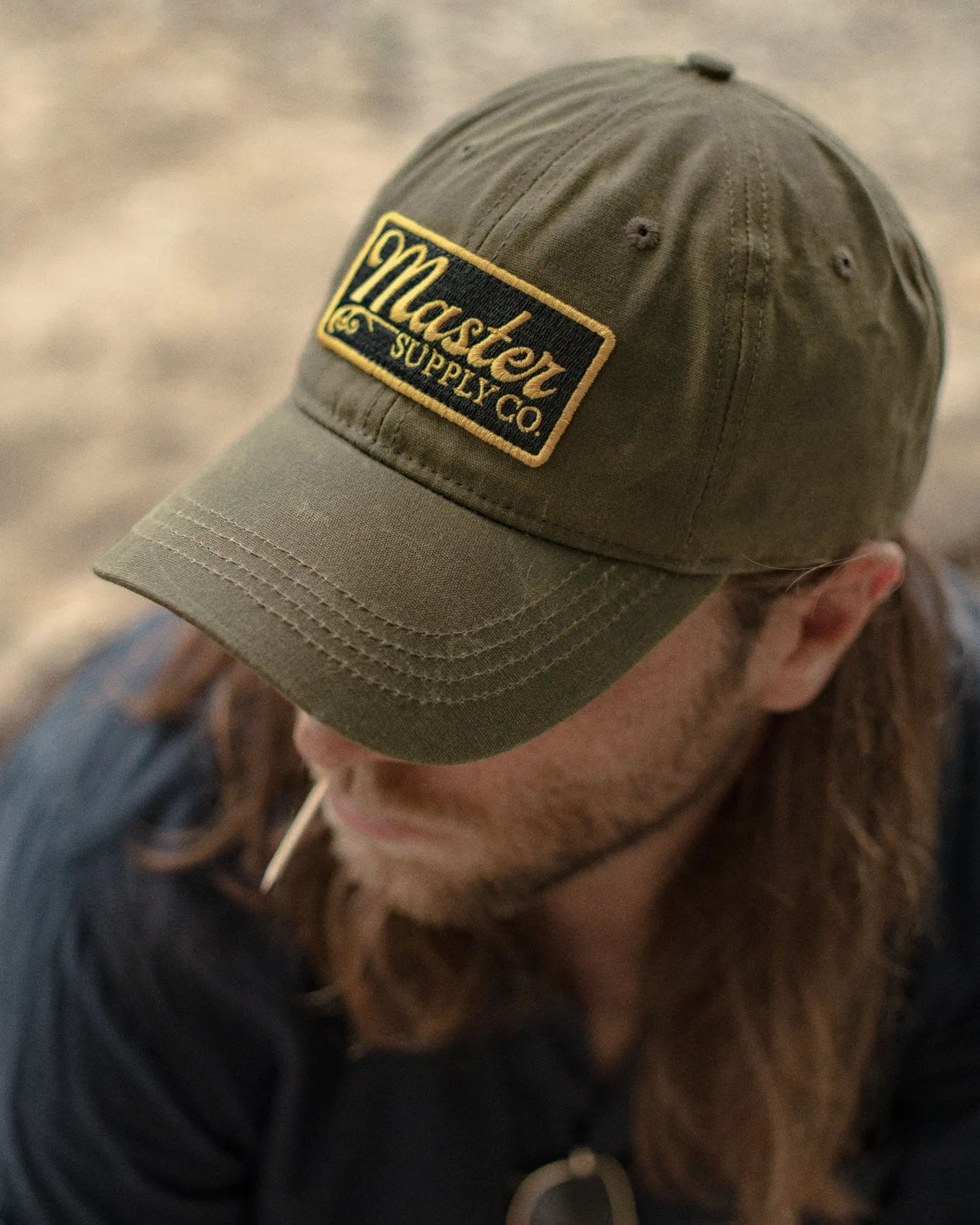 Waxed Canvas Cap: Olive