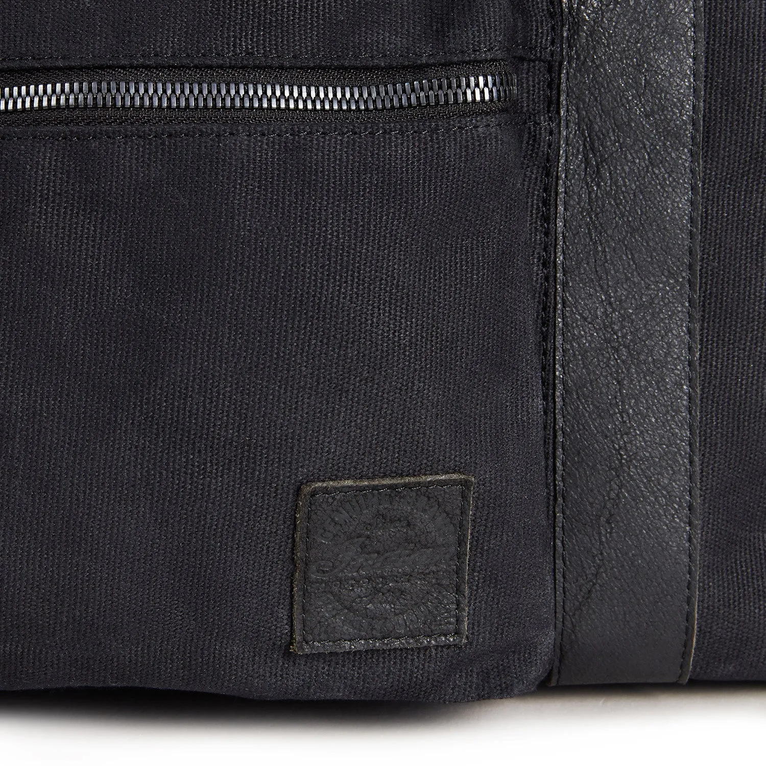 Waxed Canvas Duffle Bag, Black