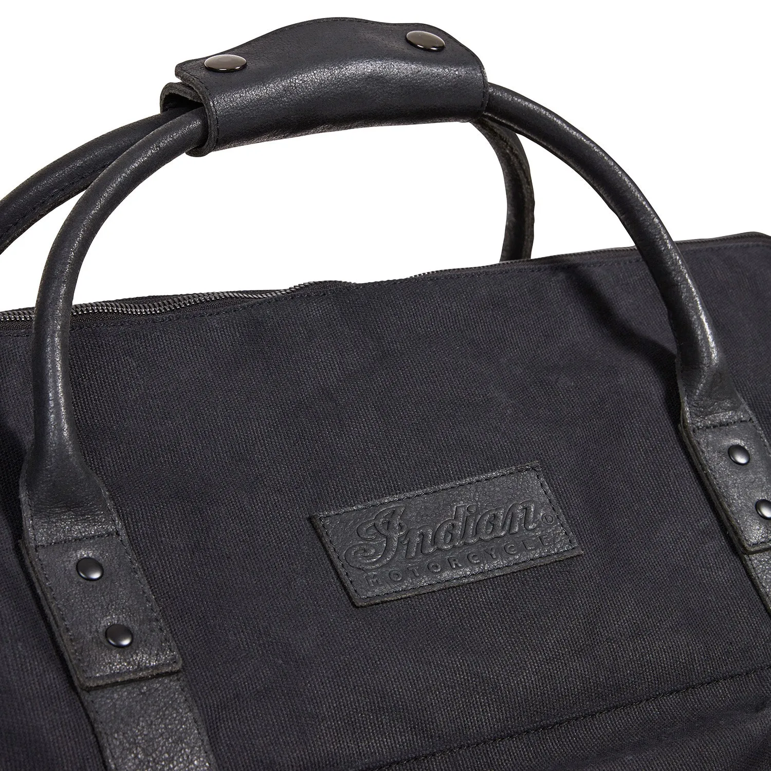 Waxed Canvas Duffle Bag, Black