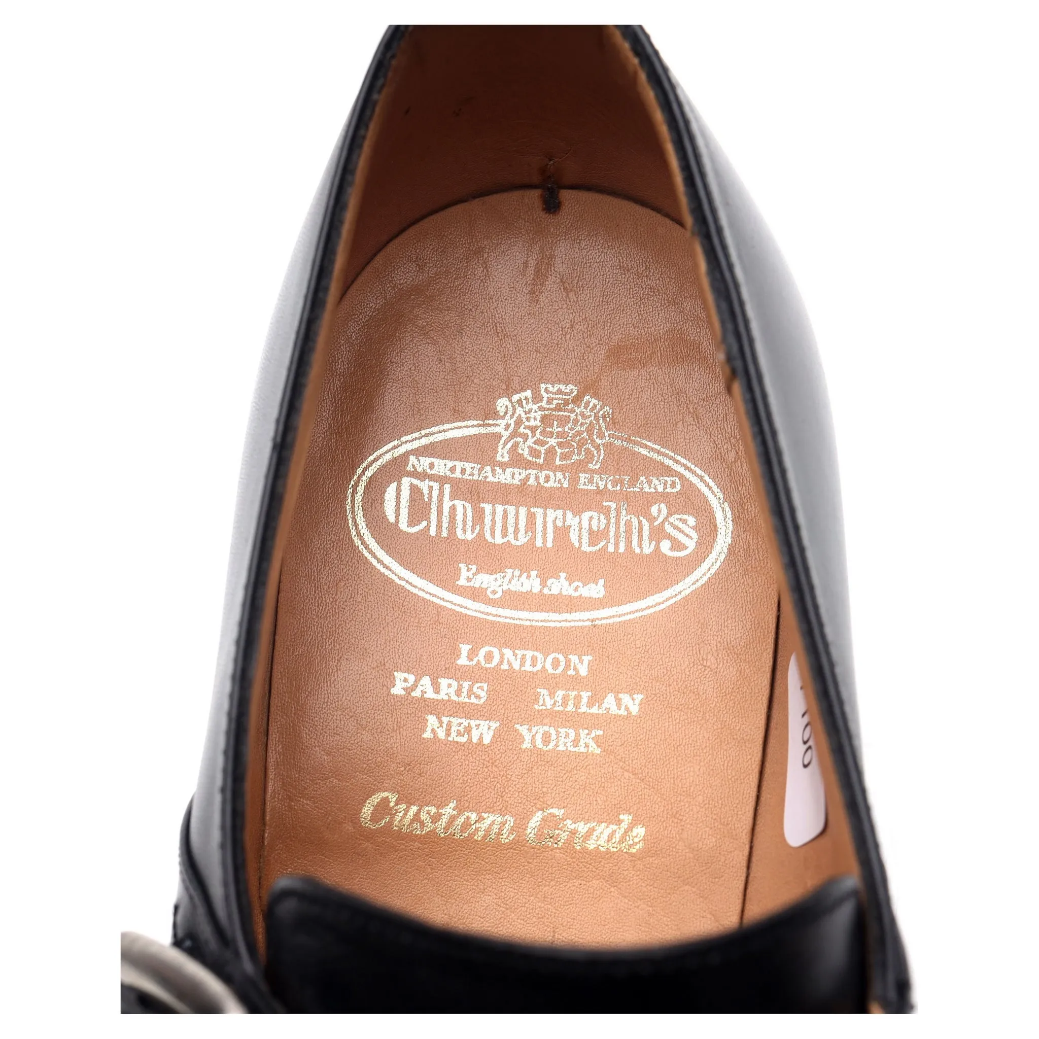 'Westbury' Black Leather Monk Strap UK 6 F