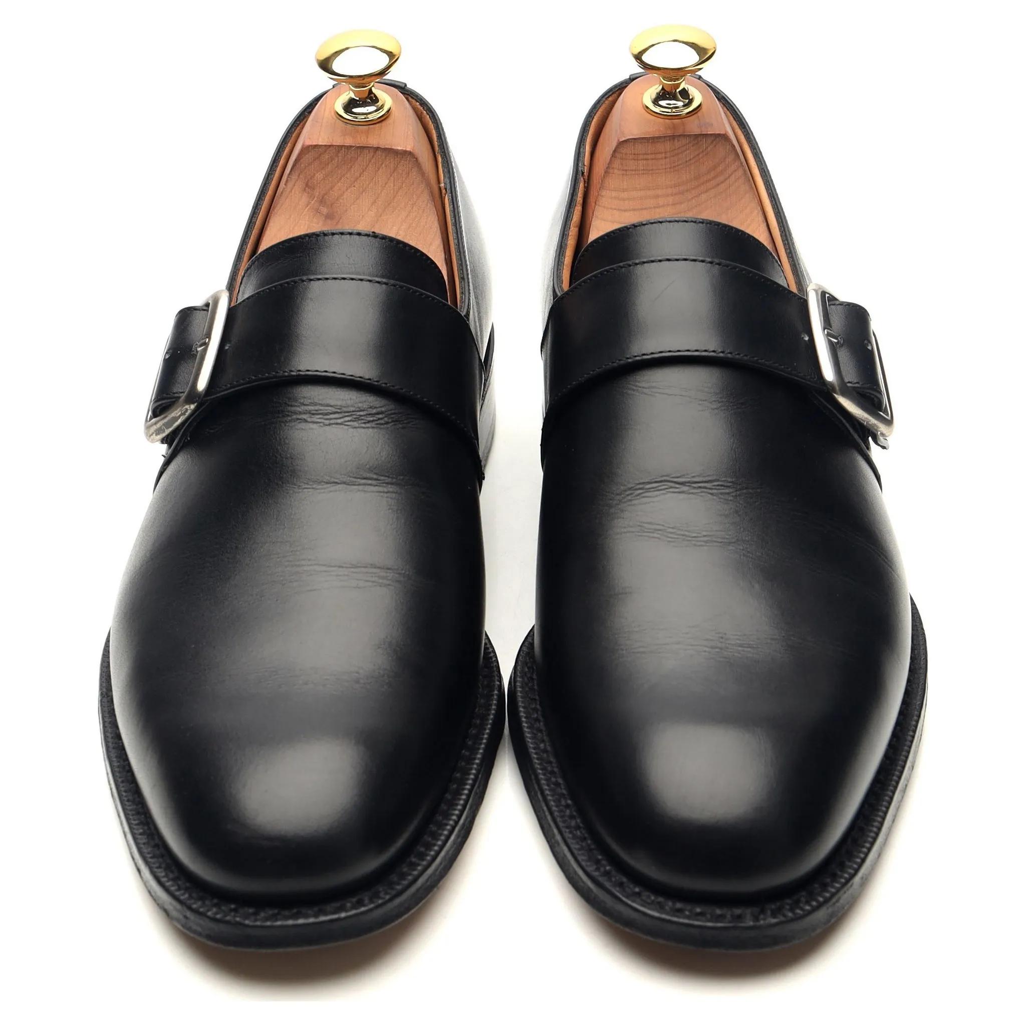 'Westbury' Black Leather Monk Strap UK 6 F