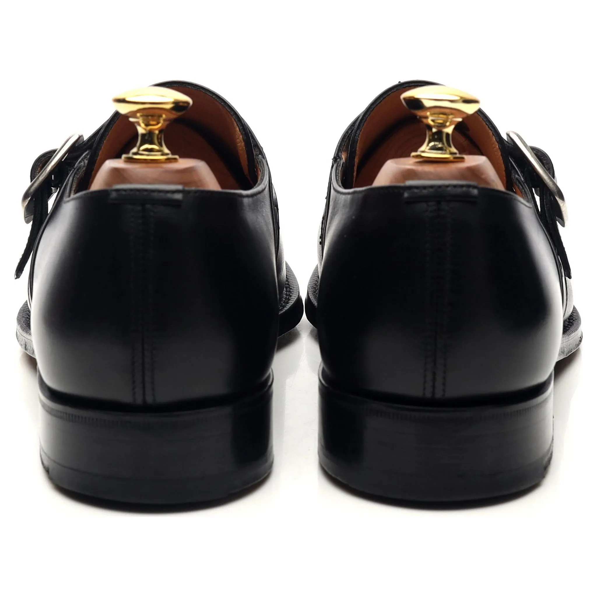 'Westbury' Black Leather Monk Strap UK 6 F