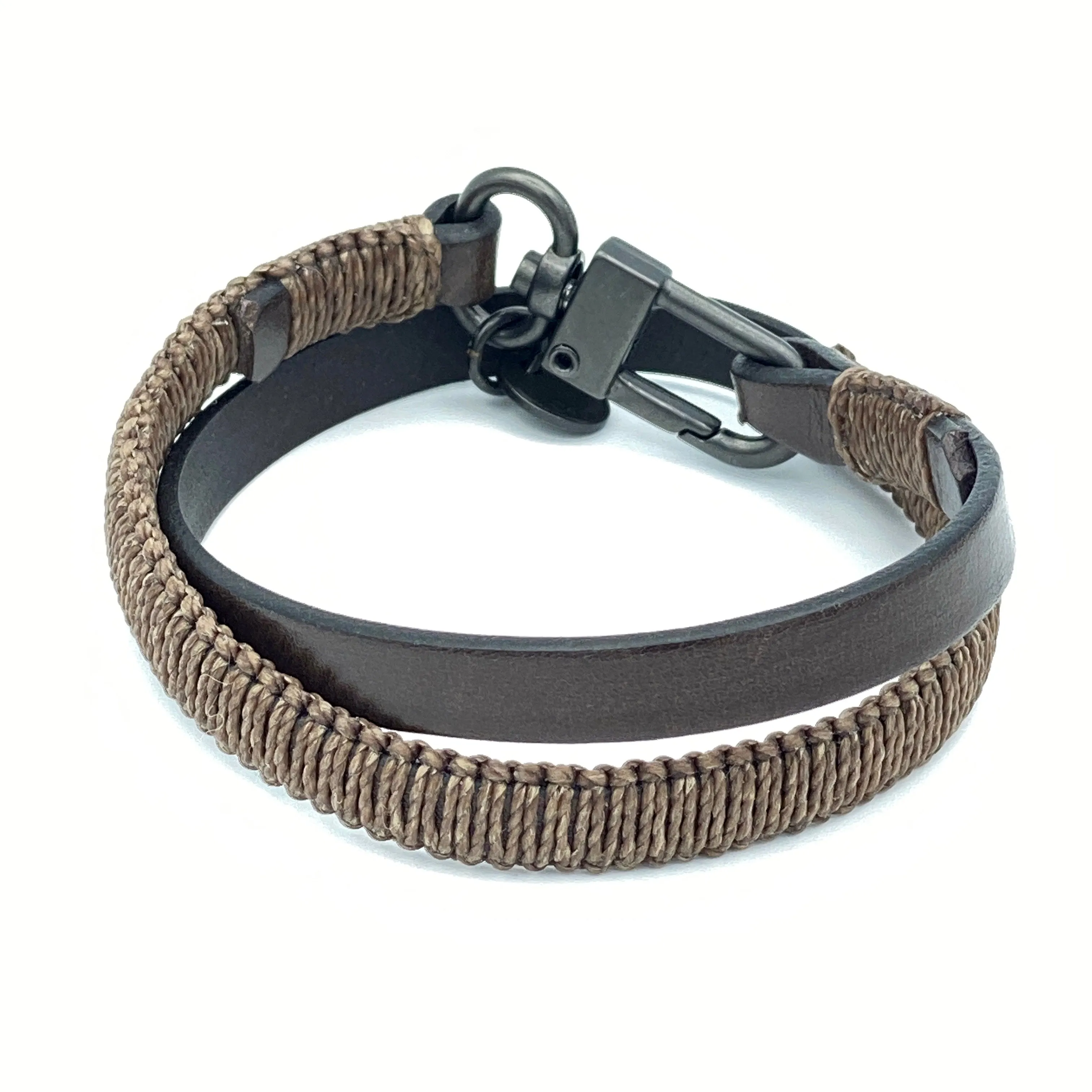 Wide Hand-knotted Double Wrap Bracelet
