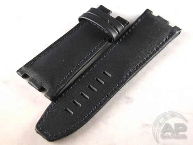 Wider 24mm Taper Scuta20 Navy Waterproof Leather For Audemars Piguet Diver OEM Buckle