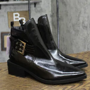 Wild Fable Giovanna Buckle Western Ankle Boots with Memory Foam Insole Black 11M