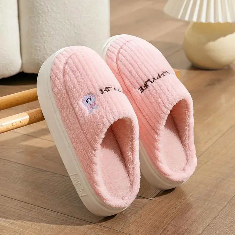 Women’s Happy Life Cotton Slippers