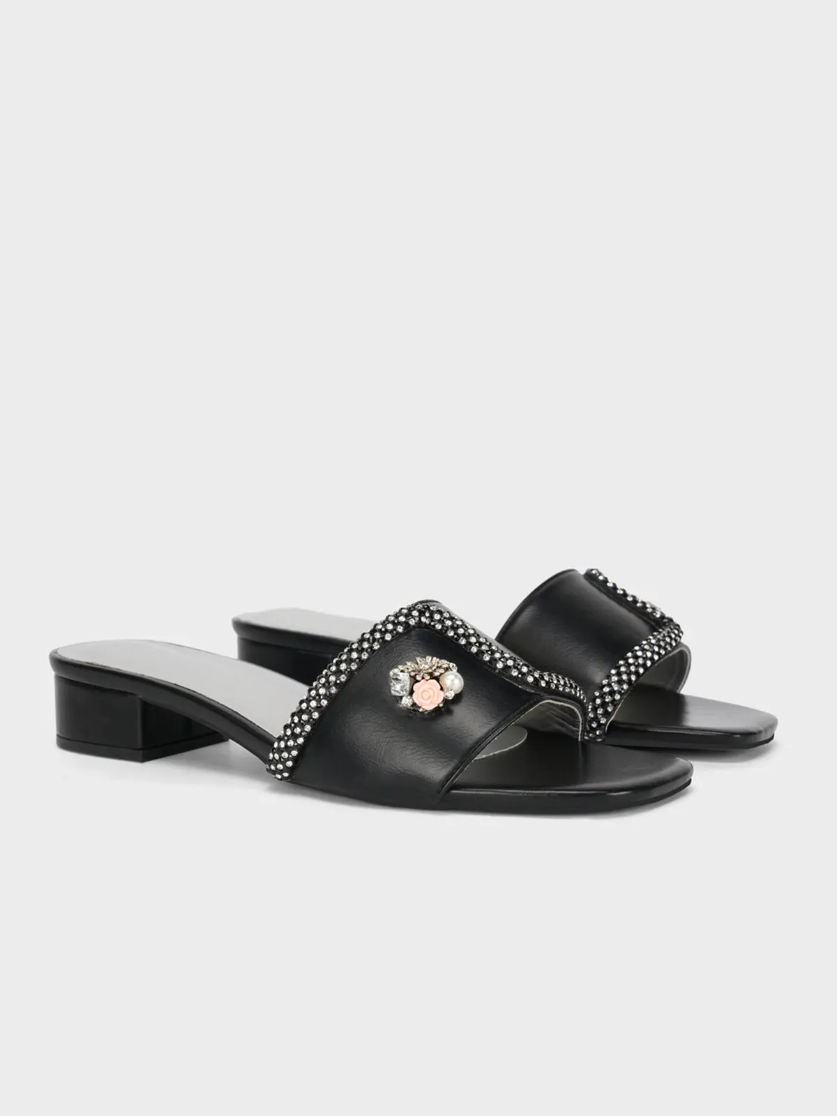 Womens "REYNA" Block Heel Summer Slippers
