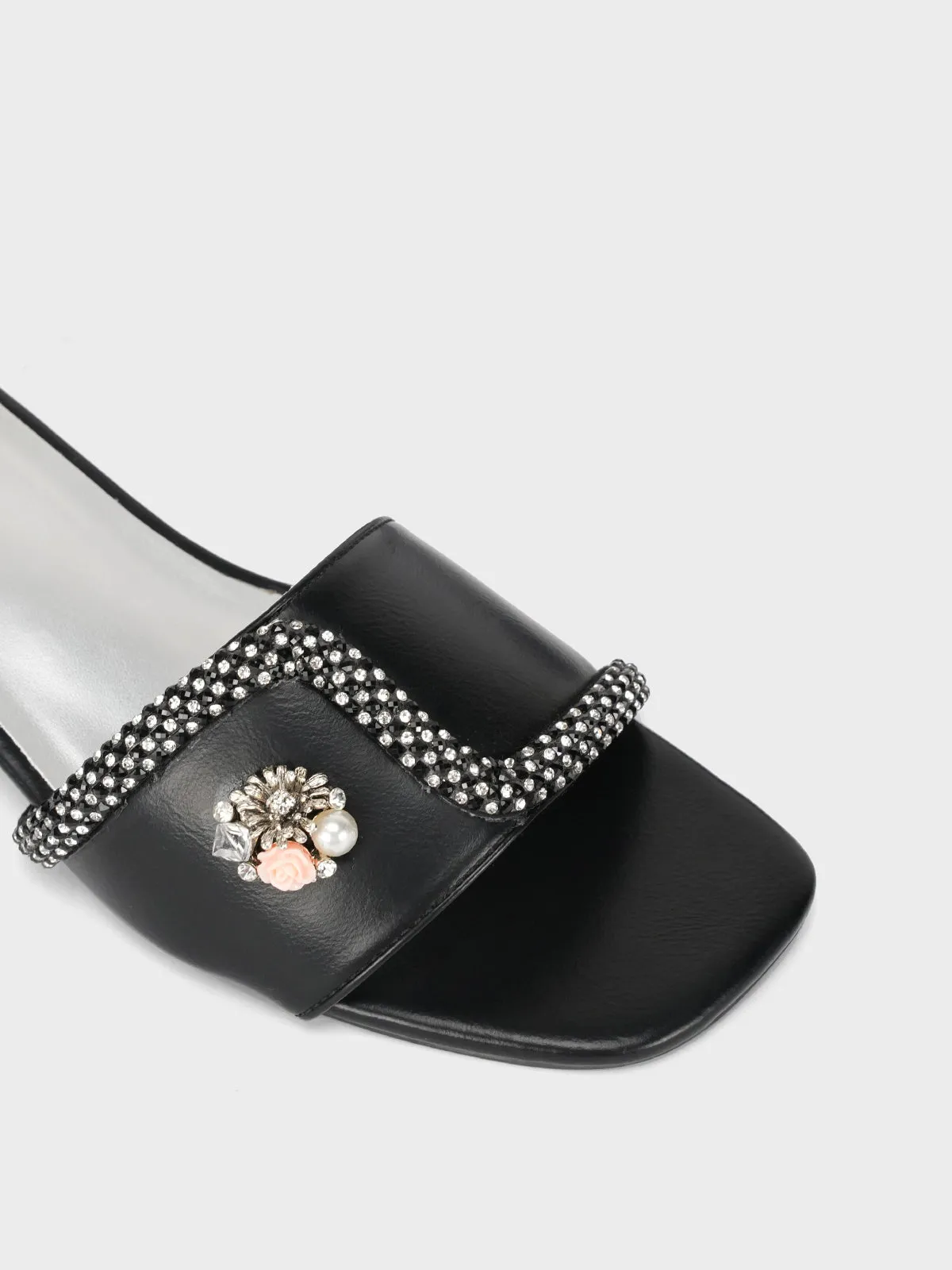 Womens "REYNA" Block Heel Summer Slippers