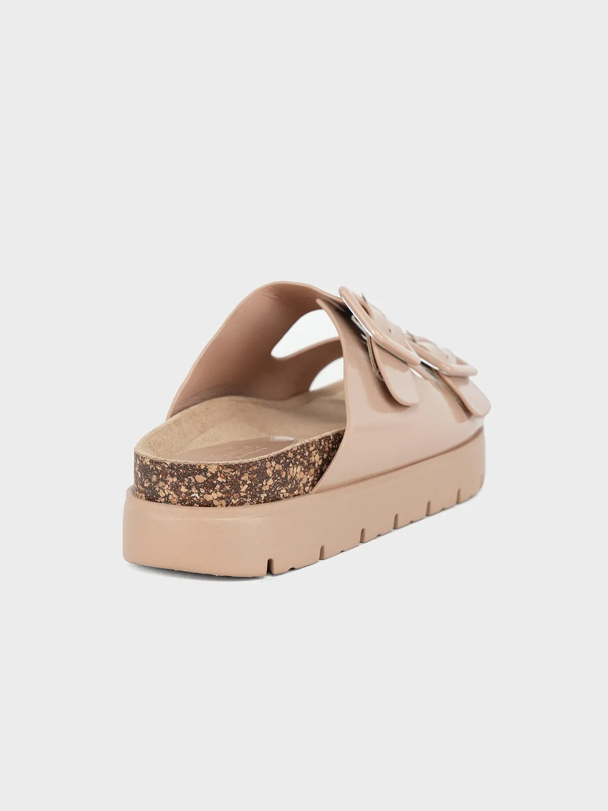Women's "WAIOLA" Buckled Open Toe Slippers UK Size 3-8