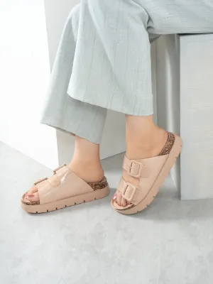 Women's "WAIOLA" Buckled Open Toe Slippers UK Size 3-8