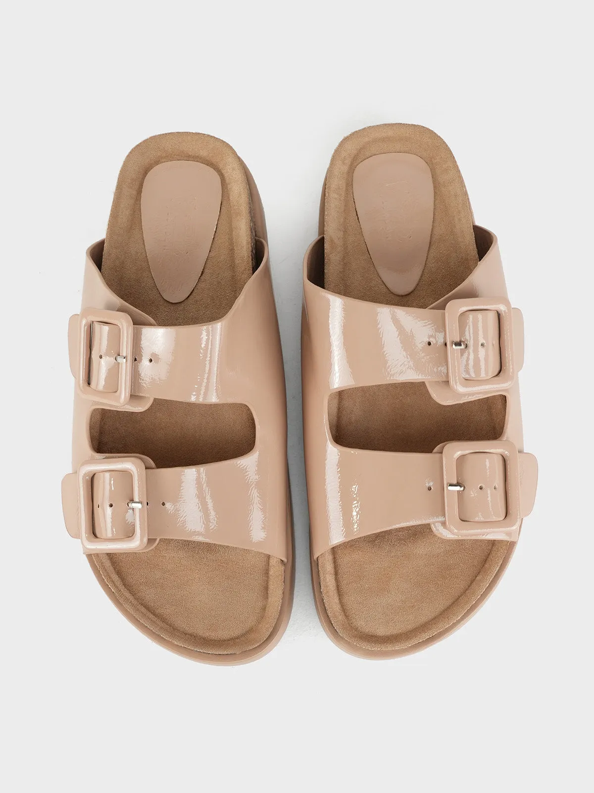 Women's "WAIOLA" Buckled Open Toe Slippers UK Size 3-8